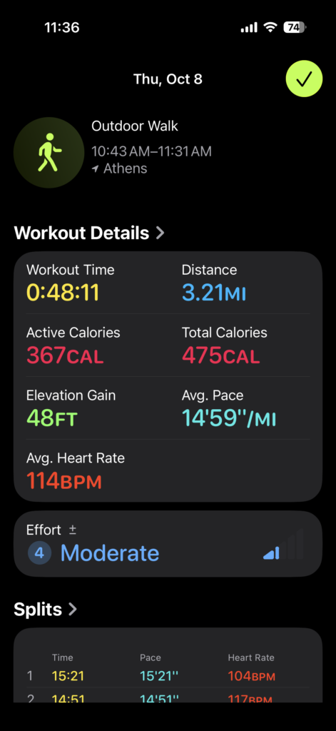 ParkHost — Walking workout