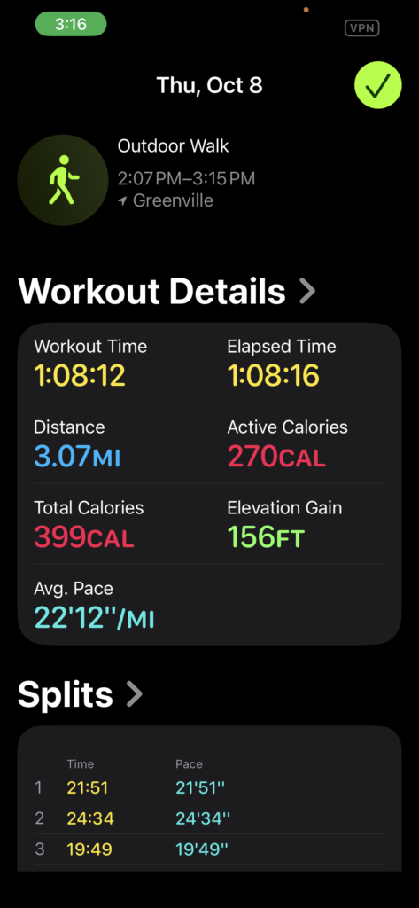 Seabiscuit — Walking workout