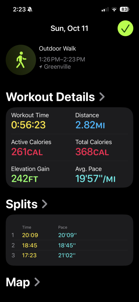 Seabiscuit — Walking workout