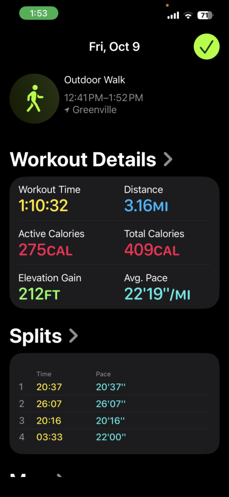 Seabiscuit — Walking workout