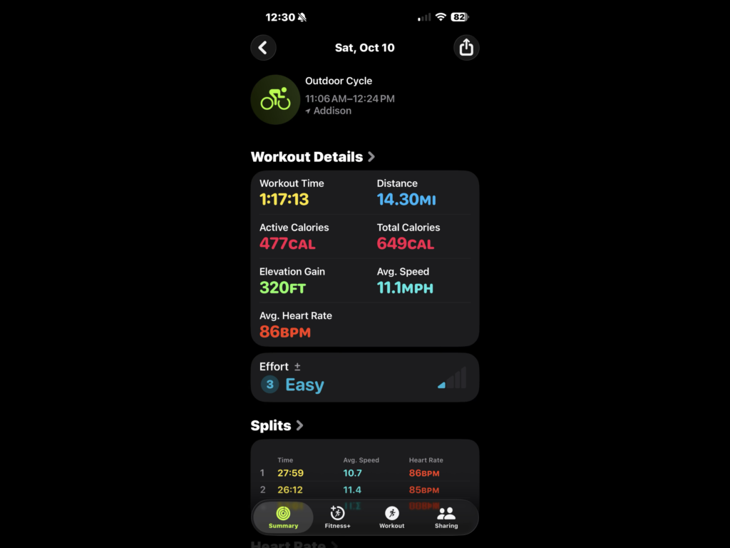 MK — Cycling workout